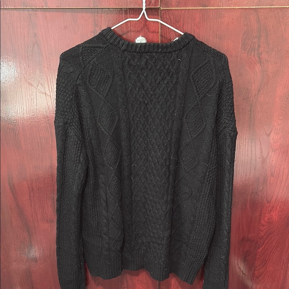 Black Cable Knit Sweater - Picture 4 of 4